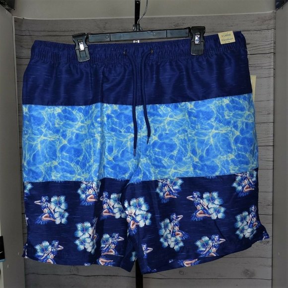 ROUNDTREE & YORKE CARIBBEAN MEN BOARD SHORTS SWIM